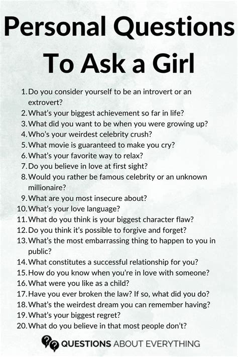 100 questions to ask a girl to get to know her better.